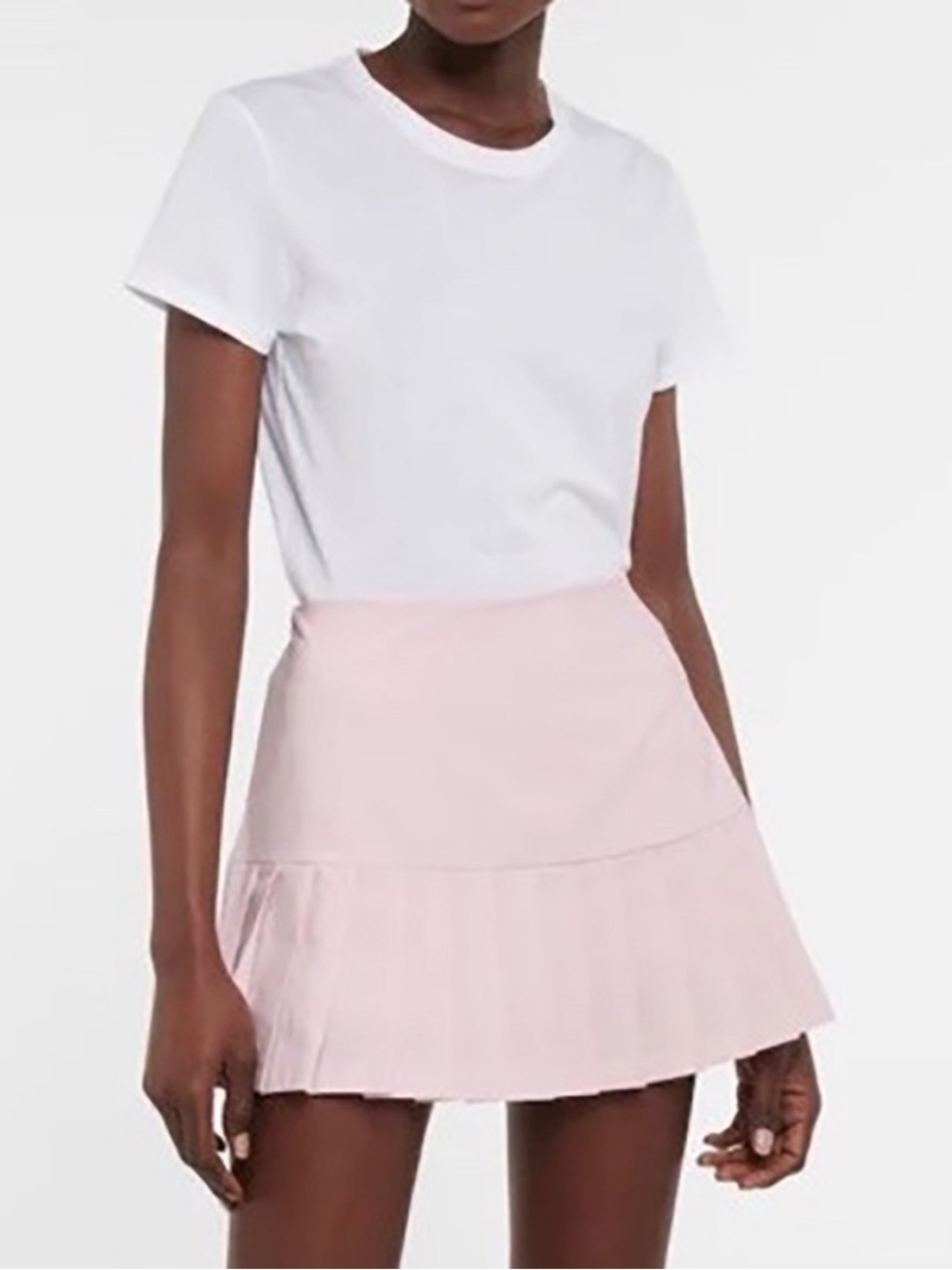 Tory Burch Pleated Hem Tennis Skirt In Cotton Pink